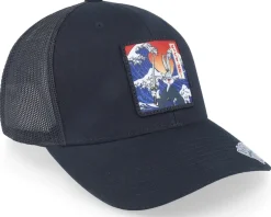 Trucker-Looney Tunes Bugs Bunny And The Wave Black Trucker -