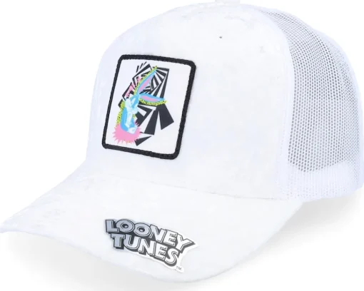 Trucker-Looney Tunes Bugs Bunny Velvet White Trucker -
