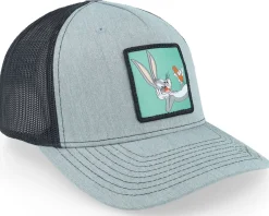 Trucker-Looney Tunes Bugs Bunny With Carrot Heather Grey/Black Trucker -