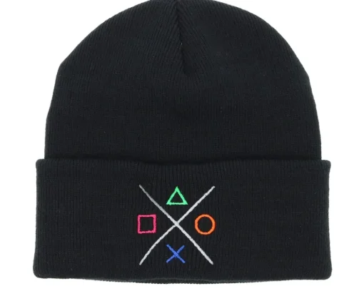 Online Gamerz Buttons Black Beanie -