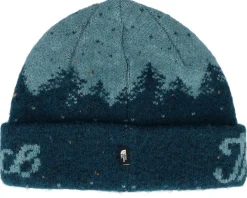 Cuff Beanies-The North Face Cabin Mountainscape Beanie Midnight Petrol Cuff - Green