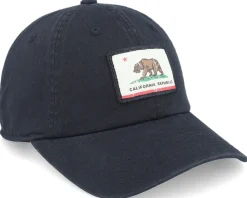 Dad Cap-American Needle California Ballpark Patch Black Dad Cap -