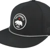 Snapback-American Needle California Buxton Pro Black Perforated A-Frame Snapback -