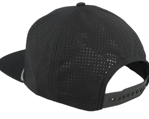 Snapback-American Needle California Buxton Pro Black Perforated A-Frame Snapback -
