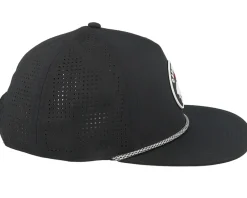 Snapback-American Needle California Buxton Pro Black Perforated A-Frame Snapback -