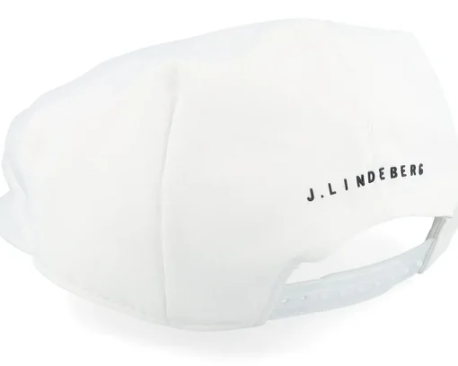 Flat Caps-J.Lindeberg Campbell White Flat Cap -