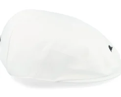 Flat Caps-J.Lindeberg Campbell White Flat Cap -