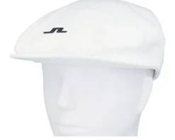 Flat Caps-J.Lindeberg Campbell White Flat Cap -