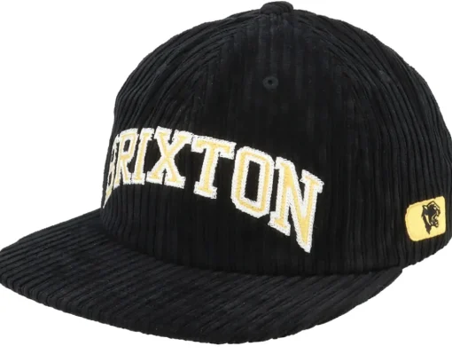 Snapback-Brixton Campus Medium Profile Black Snapback -