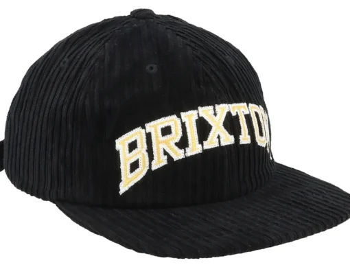 Snapback-Brixton Campus Medium Profile Black Snapback -