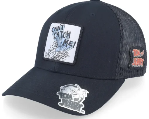 Trucker-Tom & Jerry Can't Catch Me Black Trucker -