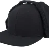 Earflap-Equip Canvas Flatbrim Earflap - Black