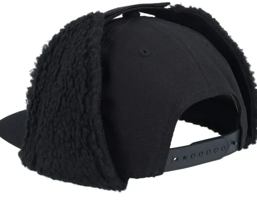 Earflap-Equip Canvas Flatbrim Earflap - Black