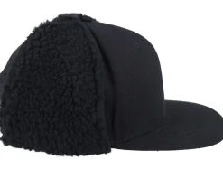 Earflap-Equip Canvas Flatbrim Earflap - Black