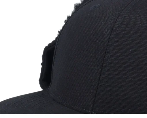 Earflap-Equip Canvas Flatbrim Earflap - Black