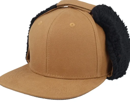 Earflap-Equip Canvas Flatbrim Earflap - Black