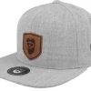Sale Bearded Man Cap Man Badge Patch Heather Snapback - Grey