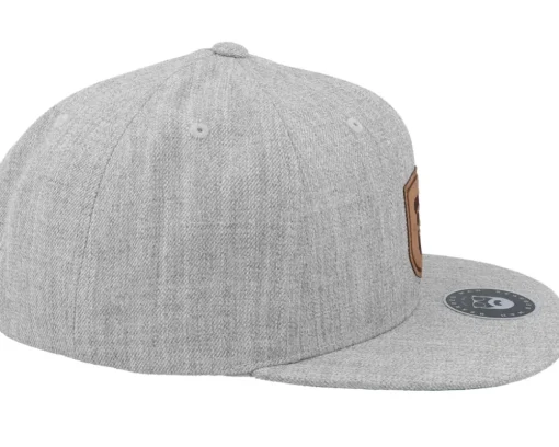 Sale Bearded Man Cap Man Badge Patch Heather Snapback - Grey