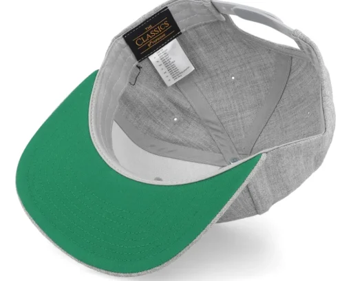 Sale Bearded Man Cap Man Badge Patch Heather Snapback - Grey