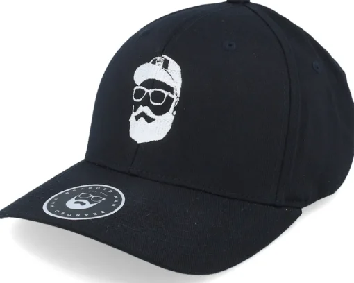 Flexfit-Bearded Man Cap Man Black Flexfit -
