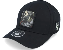 Flexfit-Bearded Man Cap Man Modern Black Flexfit Wooly Combed -