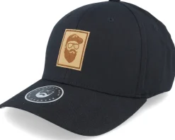 Fashion Bearded Man Cap Man Patch Black Flexfit -