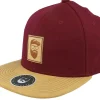 Snapback-Bearded Man Cap Man Patch Maroon/Suede Snapback -