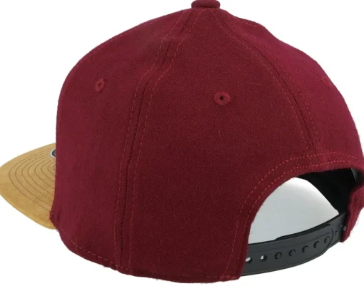 Snapback-Bearded Man Cap Man Patch Maroon/Suede Snapback -
