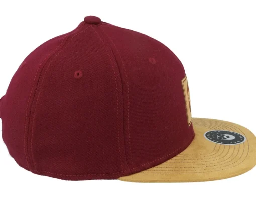 Snapback-Bearded Man Cap Man Patch Maroon/Suede Snapback -