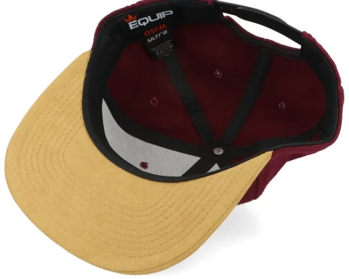 Snapback-Bearded Man Cap Man Patch Maroon/Suede Snapback -
