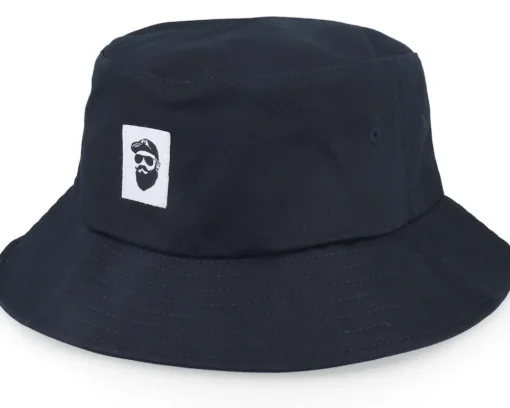 New Bearded Man Cap Man Woven Bucket - Black