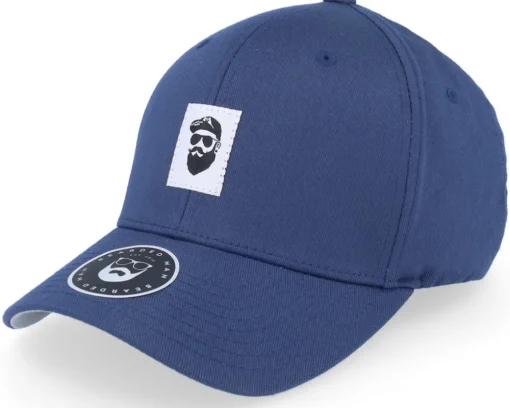 New Bearded Man Cap Man Woven Navy Flexfit Wooly Combed Flexfit - Blue