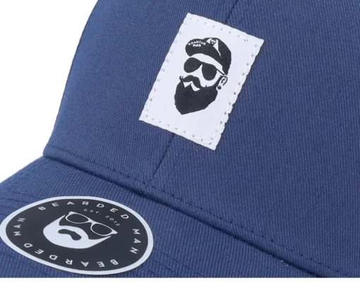 New Bearded Man Cap Man Woven Navy Flexfit Wooly Combed Flexfit - Blue