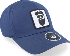 Sale Bearded Man Cap Man Woven Patch Navy Flexfit -
