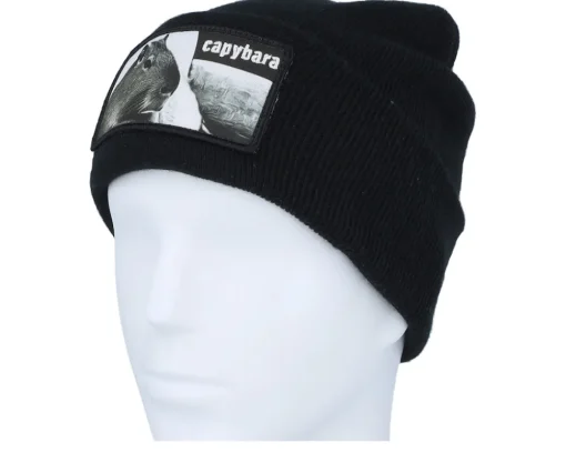 New Iconic Capybara Sofa Beanie Cuff - Black