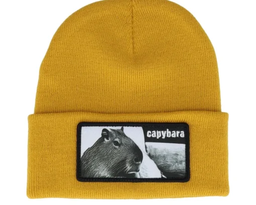 New Iconic Capybara Sofa Beanie Cuff - Black