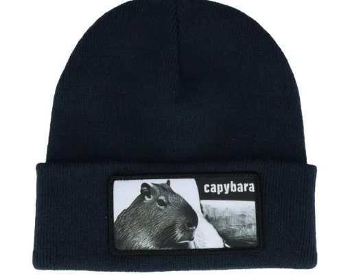 New Iconic Capybara Sofa Beanie Cuff - Black