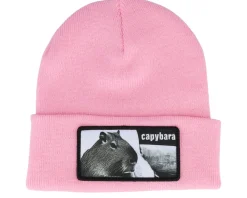 New Iconic Capybara Sofa Beanie Cuff - Black