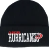Cuff Beanies-Mitchell & Ness Carolina Hurricanes Billboard Knit Cuff - Black
