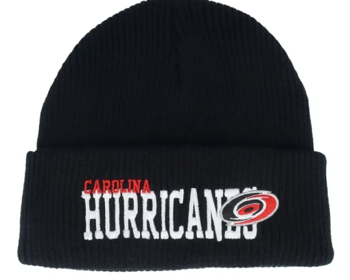 Cuff Beanies-Mitchell & Ness Carolina Hurricanes Billboard Knit Cuff - Black