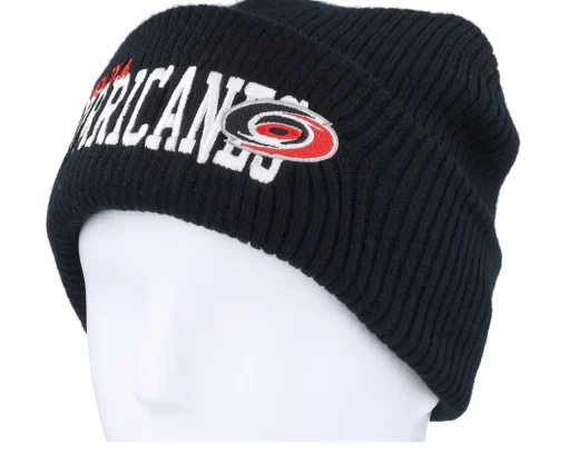 Cuff Beanies-Mitchell & Ness Carolina Hurricanes Billboard Knit Cuff - Black