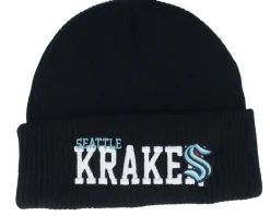 Cuff Beanies-Mitchell & Ness Carolina Hurricanes Billboard Knit Cuff - Black