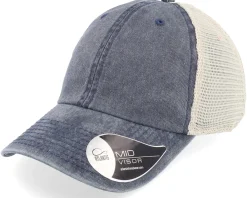 Blanks-Atlantis Case Navy Washed Dad Cap Trucker - Blue