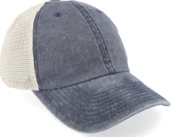 Blanks-Atlantis Case Navy Washed Dad Cap Trucker - Blue