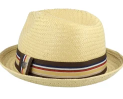 Straw Hat-Brixton Castor Tan Fedora -