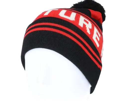 Pom Beanies-Picture Casu Beanie B Black Red/Black Pom -