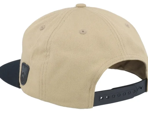 Snapback-Bearded Man Casual Logo Black Patch Khaki/Black Rope Snapback -