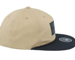 Snapback-Bearded Man Casual Logo Black Patch Khaki/Black Rope Snapback -