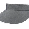 Fashion Seeberger Chambray Fabric Charcoal Visor -