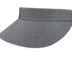 Fashion Seeberger Chambray Fabric Charcoal Visor -